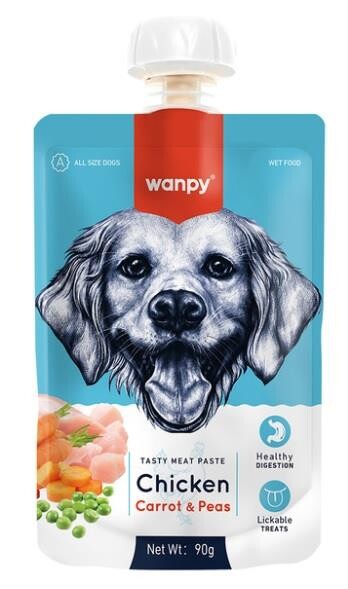 Wanpy Taze Tavuklu Ve Havuçlu Köpek Et Ezmesi 90 GR | SRC: Barcode: 6927749870203
